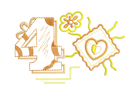A Fresh Look at the Number 4 Floral Embroidery Design for Boutique Apparel