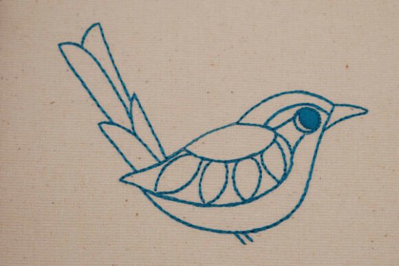 Bird Line Art – Minimalist Embroidery