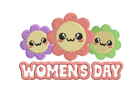 Cute Floral Women's Day Embroidery Design Review