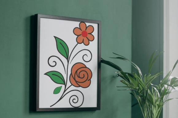 Elegant Rose and Flower Embroidery Design
