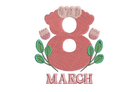 Floral 8 March International Women s Day Embroidery Design