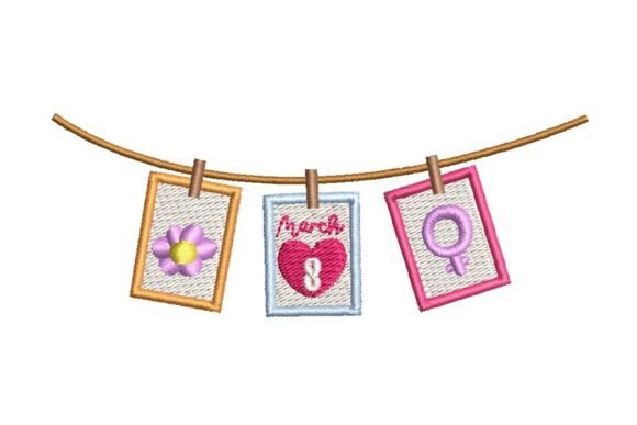 International Women's Day Clothesline Embroidery