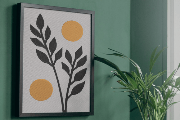 Minimal Botanical Sun Embroidery Art Review for Etsy Sellers