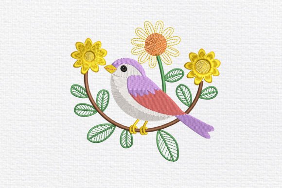 Pastel Bird on Flower Arch Embroidery: A Designer’s Real-Use Review