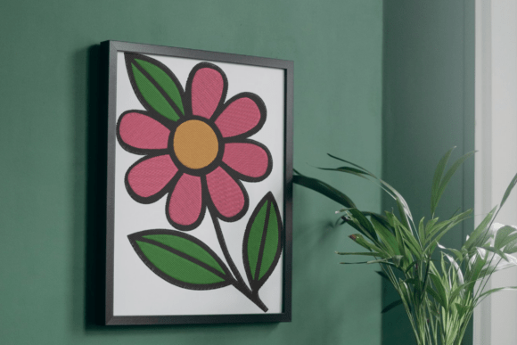 Pink Daisy Embroidery Design: A Craft Fair Darling?